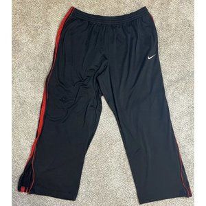 Nike Mens‎ XXL Black Red Practice Overtime Basketball Sweat Track Pants 383953